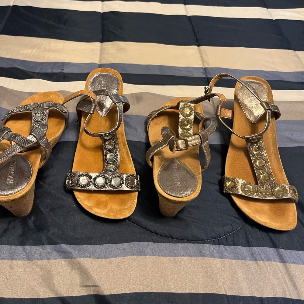 Sanders size 9 silver/gold Michelle D